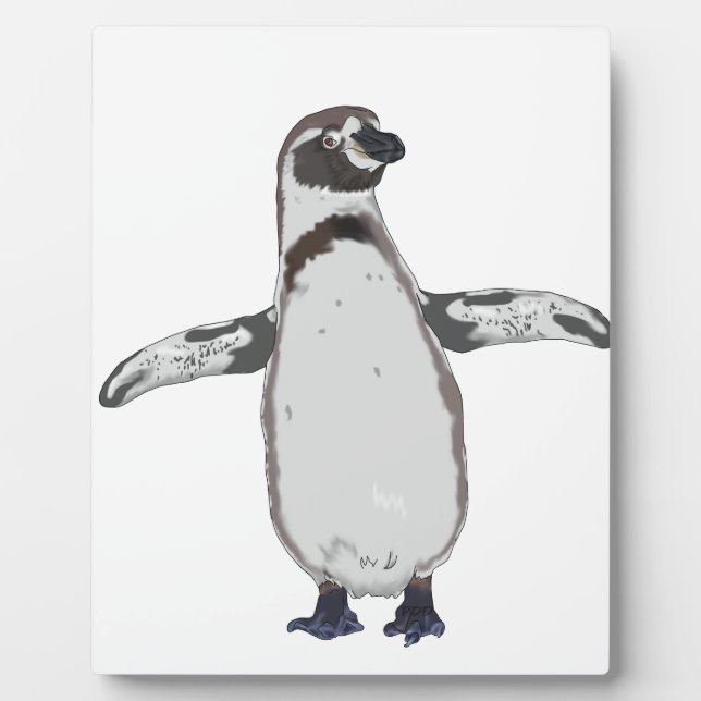 Placa Expositora Pingüino de dibujos animados (Frente)
