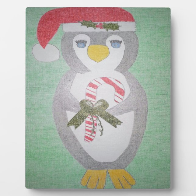 Placa Expositora Pingüino Navidades (Frente)