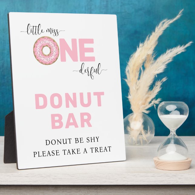 Placa Expositora Pink 1st Birthday Mom-osa Bar  (Lado)