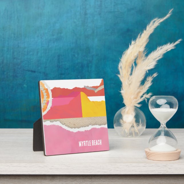 Placa Expositora pink abstract scenery desk plaque/Personalize (in situ)