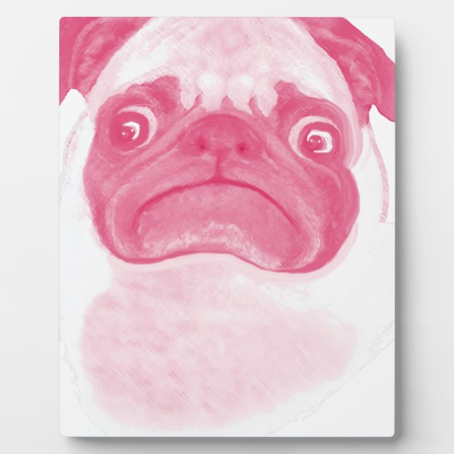 Placa Expositora PINK Grumpy Puggy personalizado (Frente)