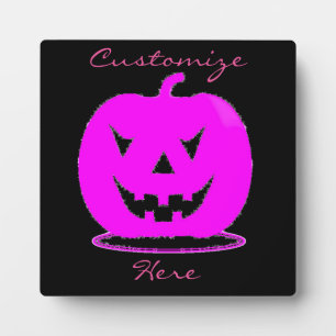 Placa Expositora Pink Jack o'lantern Halloween Thunder_Cove