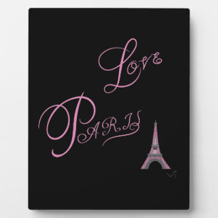 Placa Expositora Pink-Love-Paris-Eiffel-Tower-Único
