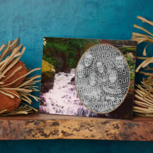 Placa Expositora Pintado de cascadas de madera pequeña añada tu fot