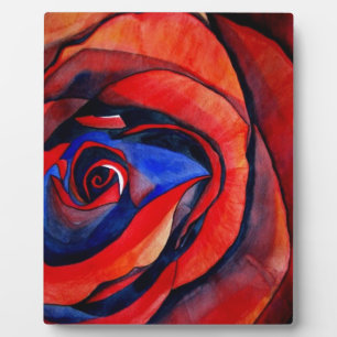 Placa Expositora Pintura abstracta de rosa rojo macro