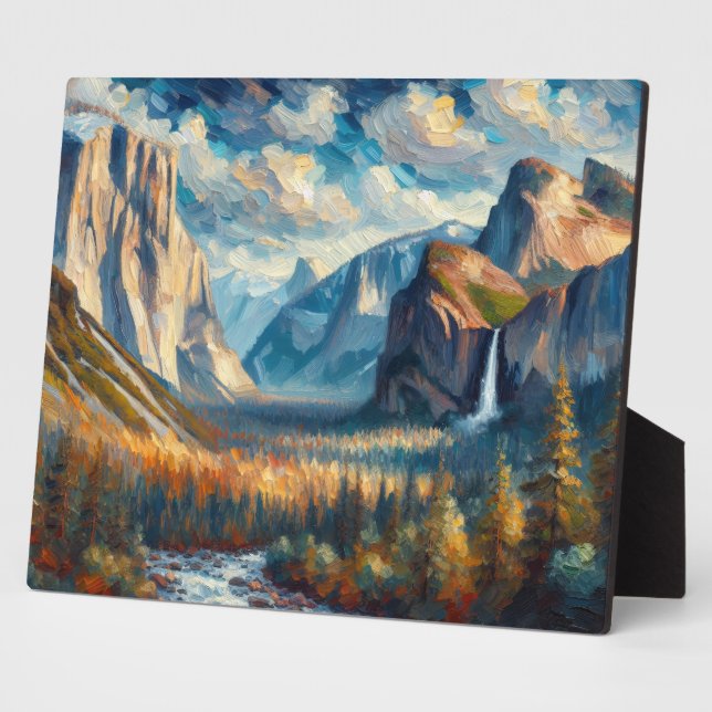 Placa Expositora Pintura al óleo de Yosemite (Lado)