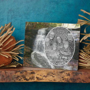 Placa Expositora Pintura de aceite de cascada de bonito añade tu pr