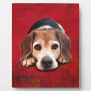Placa Expositora Pintura de arte beagle Bella Artes Dog