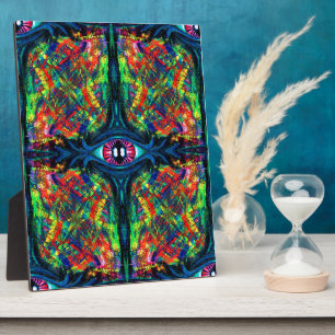 Placa Expositora Pintura de ojos torcidos y trippy