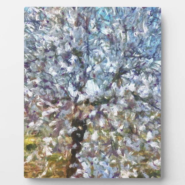 Placa Expositora Pintura de Pointillism de primavera (Frente)