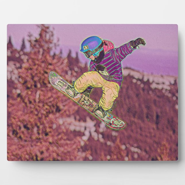 Placa Expositora Pintura de Snowboard (Frente)