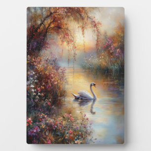 Placa Expositora Pintura impresionista rusa de los cisnes