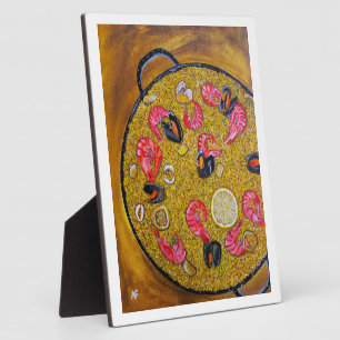Placa Expositora Pintura Paella De Marisco por Alfred Fox