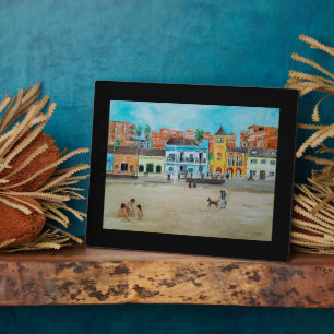 Placa Expositora Pintura Playa de la Malvarrosa de Alfred Fox