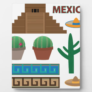 Placa Expositora pirámide mexicana