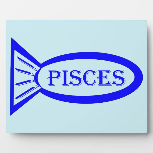 Placa Expositora Pisces Star Sign Fish Plaque (Frente)