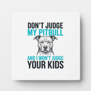 Placa Expositora Pitbull Frase Divertida Grabado Vintage Diseño de