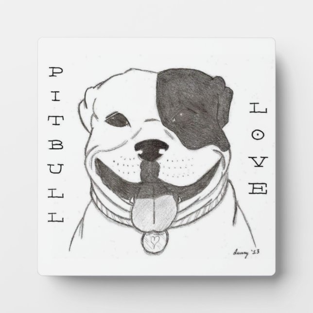 Placa Expositora Pitbull Love Plaque (Frente)