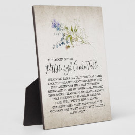 PLACA EXPOSITORA PITTSBURGH COOKIE TABLE RÓTULO BODA