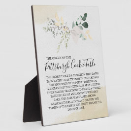 PLACA EXPOSITORA PITTSBURGH COOKIE TABLE RÓTULO BODA