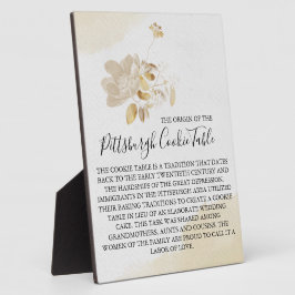 PLACA EXPOSITORA PITTSBURGH COOKIE TABLE RÓTULO BODA