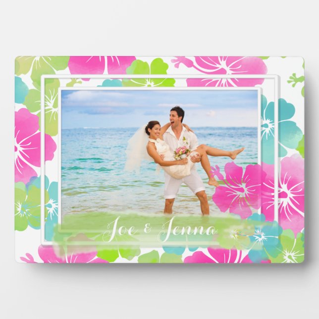 Placa Expositora PixDezines retro hibiscus (Frente)