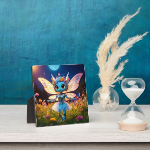Placa Expositora Pixie Robot Ballerina bailando en flores silvestre