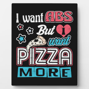 Placa Expositora Pizza vs Abs - Dieta de Bulto - Novedad divertida
