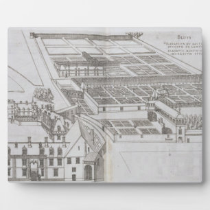 Placa Expositora Plan de jardines cerrados y Chateau de Gaillo