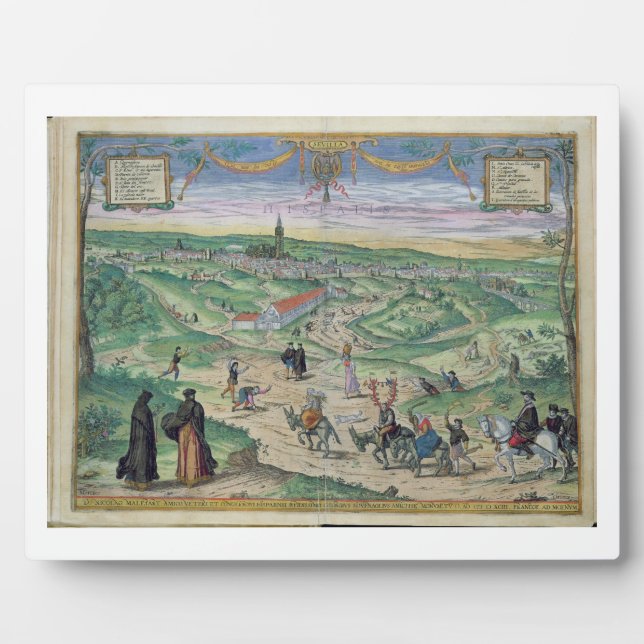 Placa Expositora Plan de Sevilla, de 'Civitates Orbis Terrar (Frente)