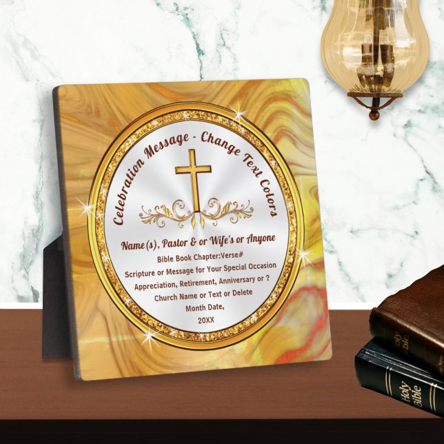 Placa Expositora Planes de escritura personalizados, celebración, n (Inexpensive gifts for pastors. Christian plaques with bible verses. Cheap Pastor gift ideas.)