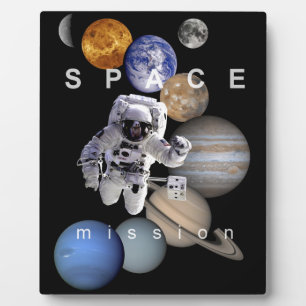 Placa Expositora planetas del sistema solar de misión astronauta es