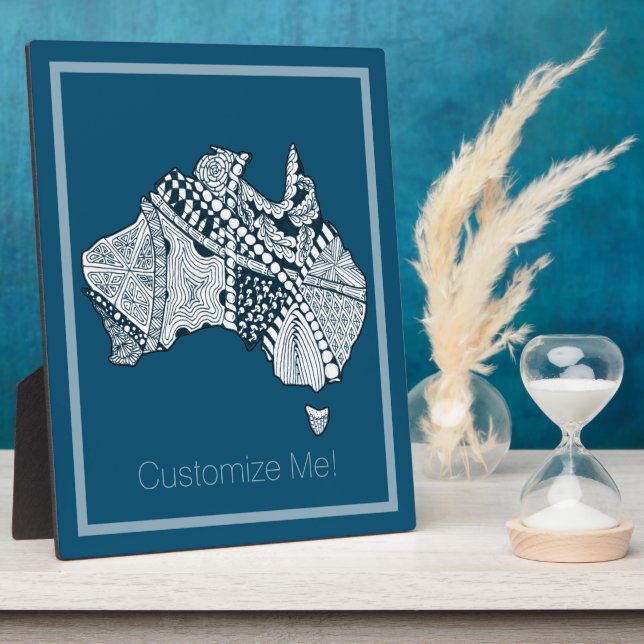 Placa Expositora Plano de arte de mapas australiano (Lado)