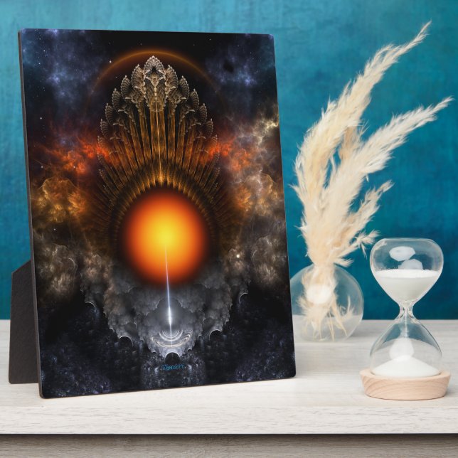 Placa Expositora Plano de arte fractal Dream Orb Fractal (Lado)