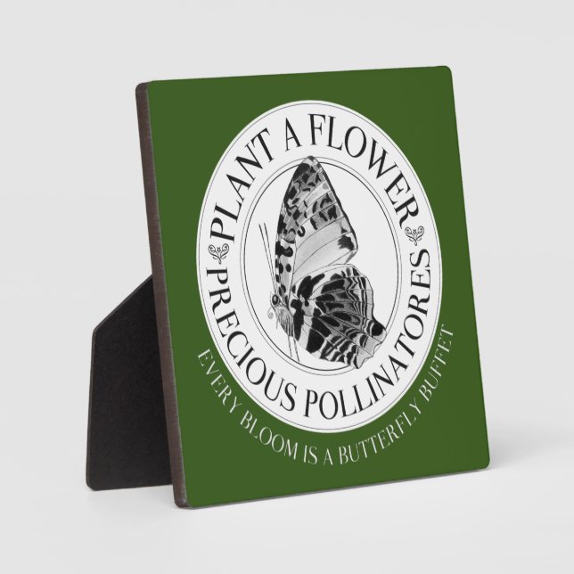 Placa Expositora Plant A Flower Tabletop Plaque with Easel (Anverso)