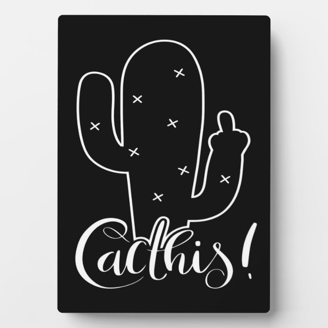 Placa Expositora Planta Cactus (Frente)