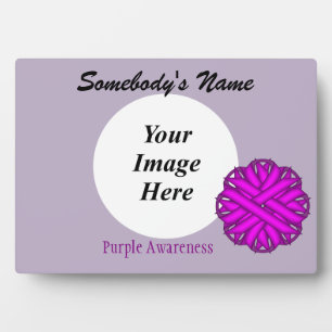 Placa Expositora Plantilla de cinta de flores moradas por Kenneth Y