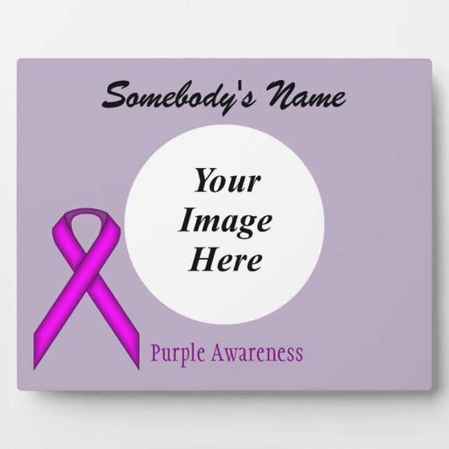 Placa Expositora Plantilla de cinta morada estándar por Kenneth Yon (Frente)