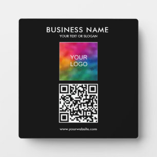 Placa Expositora Plantilla de código QR del logotipo comercial del 