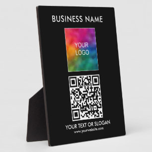 Placa Expositora Plantilla de código QR para el logotipo de su empr