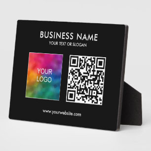 Placa Expositora Plantilla de código QR para logotipo corporativo n