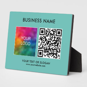 Placa Expositora Plantilla de código QR para logotipos de negocios 