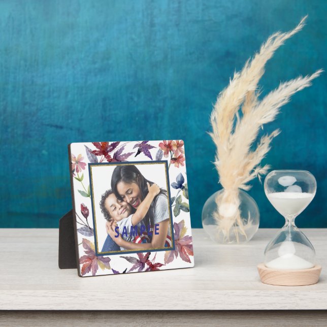 Placa Expositora Plantilla de fotografía de hojas de otoño (in situ)