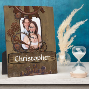 Placa Expositora Plantilla de fotografía personalizada de steampunk