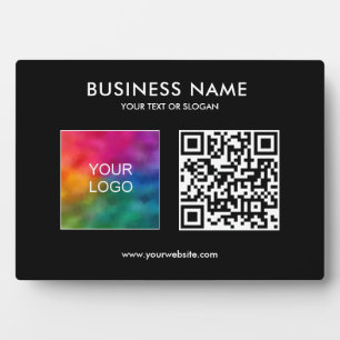 Placa Expositora Plantilla de Personalizado de código QR para logot
