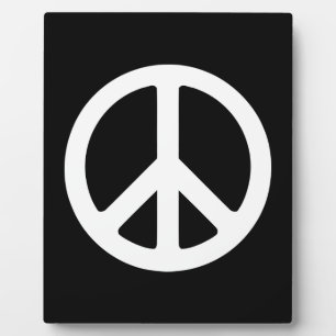 Placa Expositora Plantilla de símbolo de paz blanco