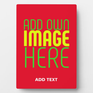 PLACA EXPOSITORA PLANTILLA DE TEXTO DE IMAGEN ROJA SIMPLE EDITABLE 