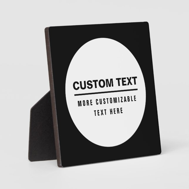 Placa Expositora Plantilla de texto personalizable simple y negrita (Anverso)