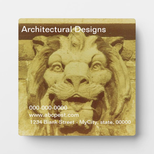 Placa Expositora Plaque - Cabeza de León (Frente)