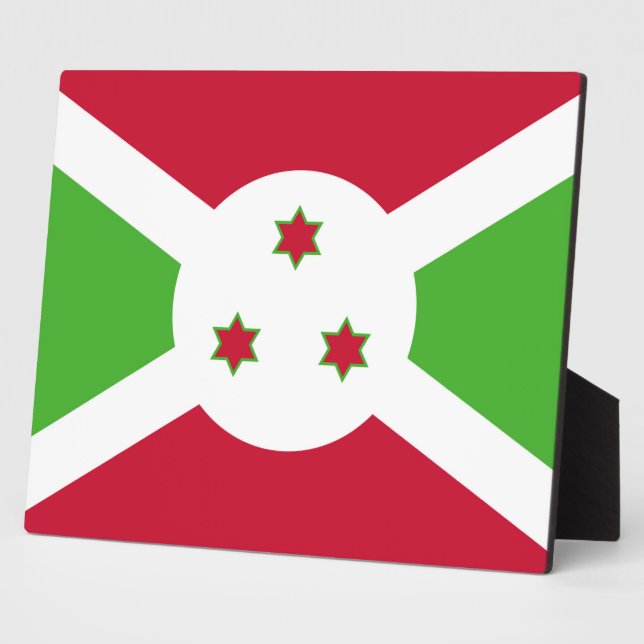 Placa Expositora Plaque con bandera de Burundi (Lado)